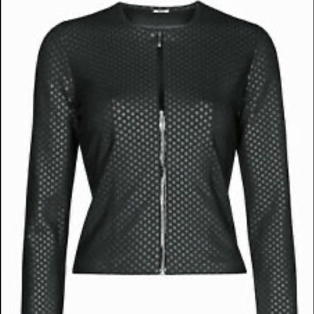 Wolford structured zip front cardigan jacket